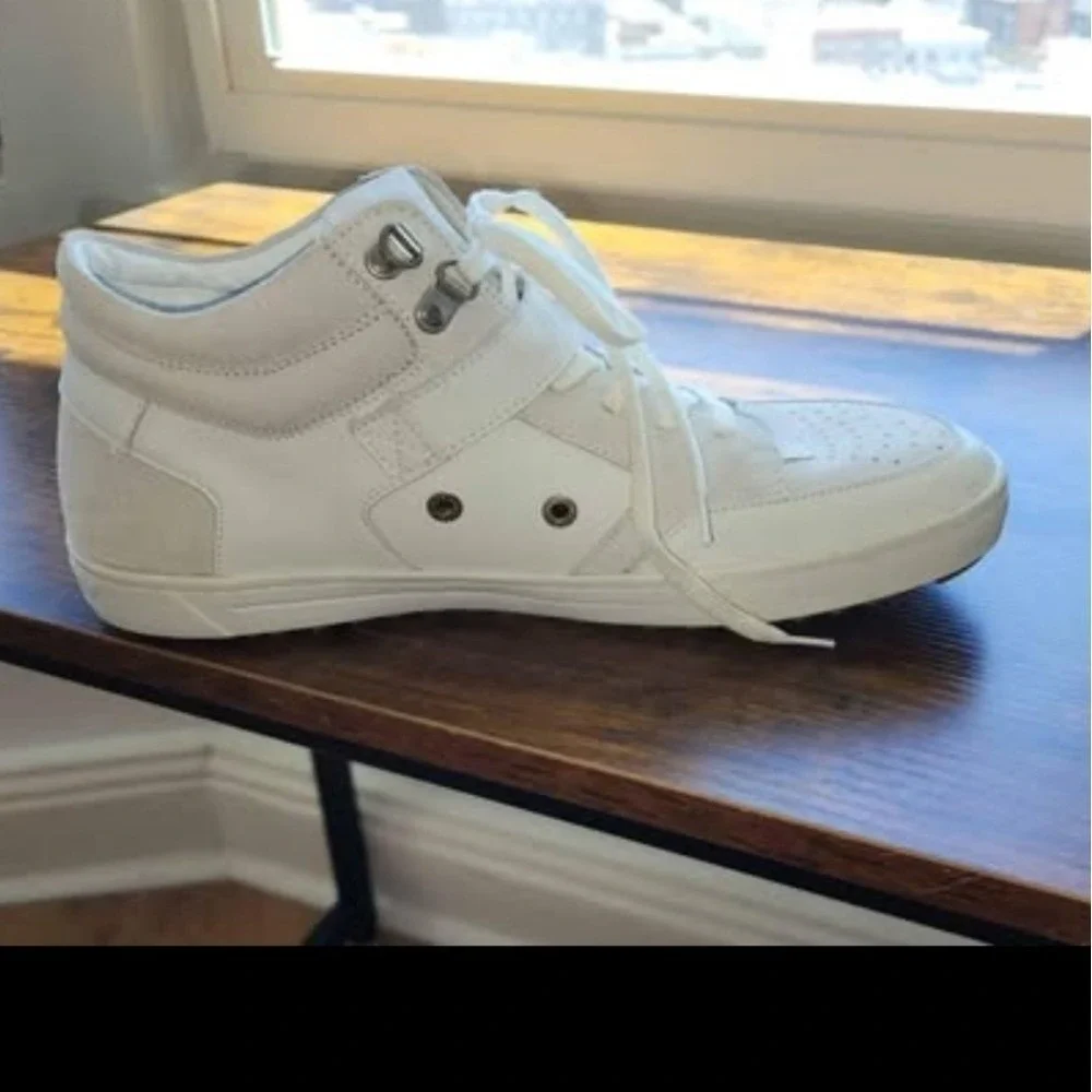 Birkenstock Men's White Ranga Suede Leather High Top Sneakers Size 10.5‎